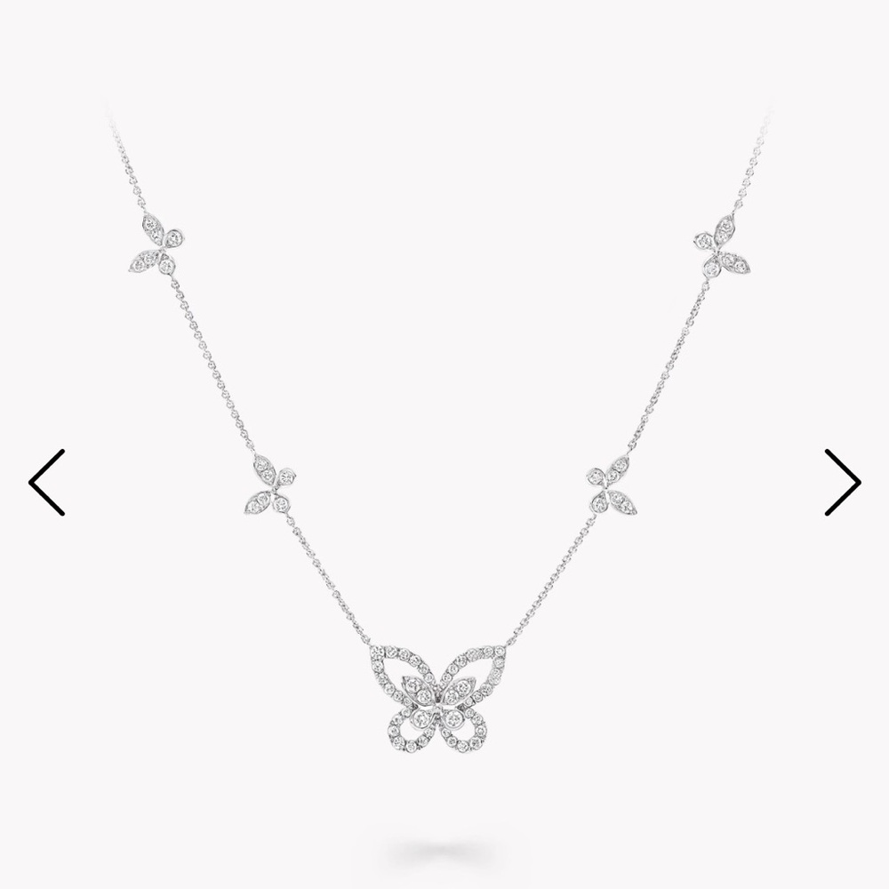 Same famous brand Elegant Silver Butterfly Necklace